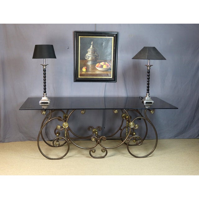 Wrought Iron Serving Table For Sale - Image 10 of 11