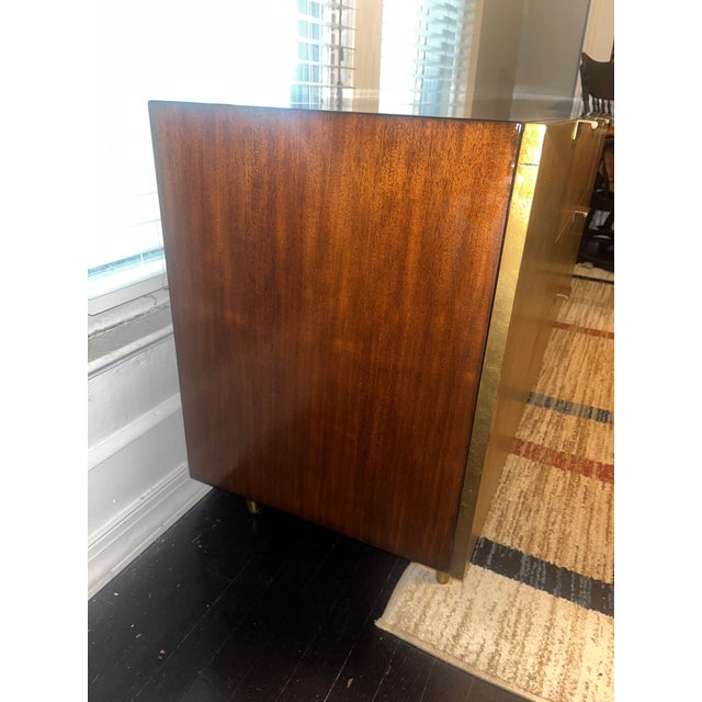 Mid-Century Modern Credenza With Brass Legs - Aurum Finish For Sale - Image 10 of 12