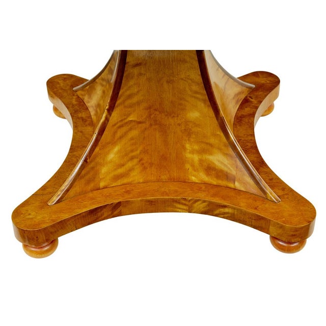 Scandinavian Art Deco Inlaid Birch Center Table, 1920 For Sale - Image 6 of 10