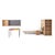 Reproduction of a student room in the Maison du Brésil, a set of a wardrobe-room divider, a bed, a desk, the Maison du...
