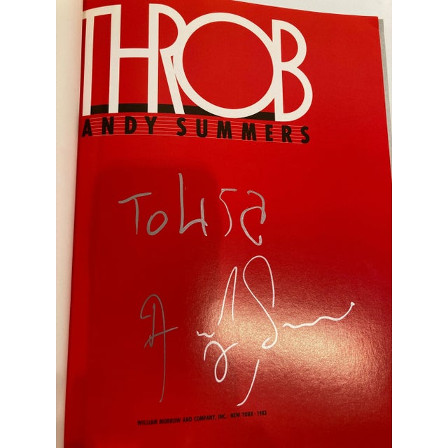 Paper Andy Summers "Throb" 1983 Book Signed Autograph Police Photos Collectible For Sale - Image 7 of 12