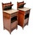 Magnificent and rare pair of Arts & Crafts nightstands or bedside tables.Design by Gustave Serrurier-Bovy.Striking Belgium...