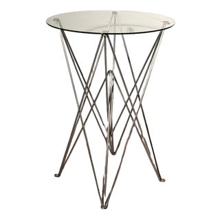 Folding Glass Side Table from Bjart For Sale