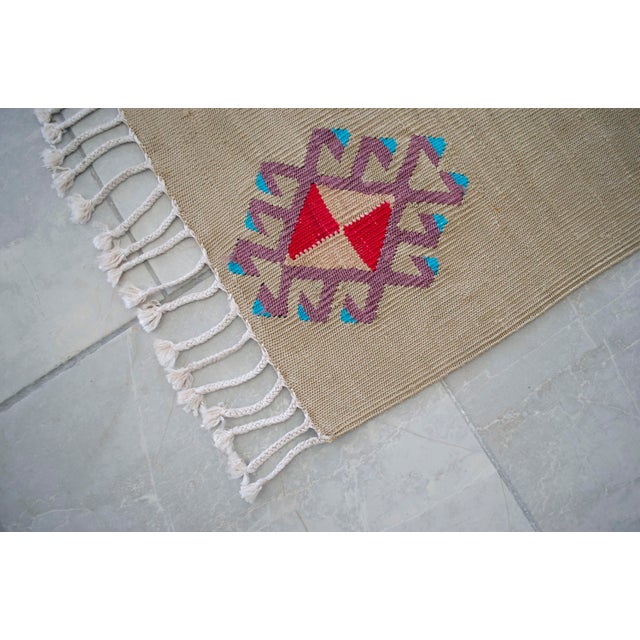 Hand Woven Silk Runner Rug. Extra Long Hallway Decor. Turkish Silk Kilim. Luxury Kitchen Decor - New - 3′1″ X 14′1″ For Sale - Image 12 of 14