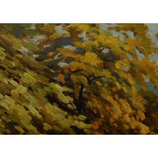 Blue French Artist, Impressionist Landscape, 1980s, Oil Painting, Framed For Sale - Image 8 of 9