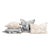 Kenneth Ludwig Chicago Prisma Navy 24x24 Down Filled Pillow For Sale - Image 4 of 7