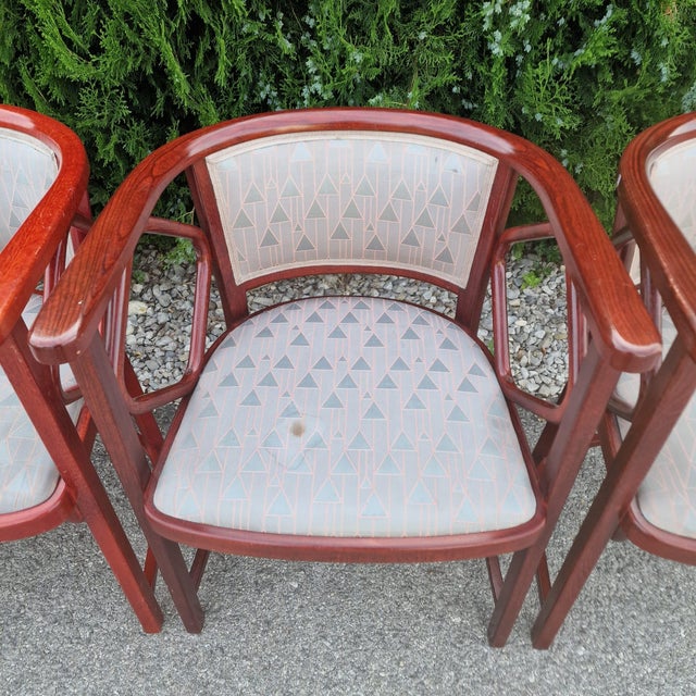 Wood Fledermaus Dining Set in the style of Josef Hoffmann for Thonet, Vienna, 1987, Set of 6 For Sale - Image 7 of 18