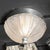 Glass Pair of Mid Century Mottled & Fluted Murano Glass Flush Mount Chandeliers For Sale - Image 7 of 18
