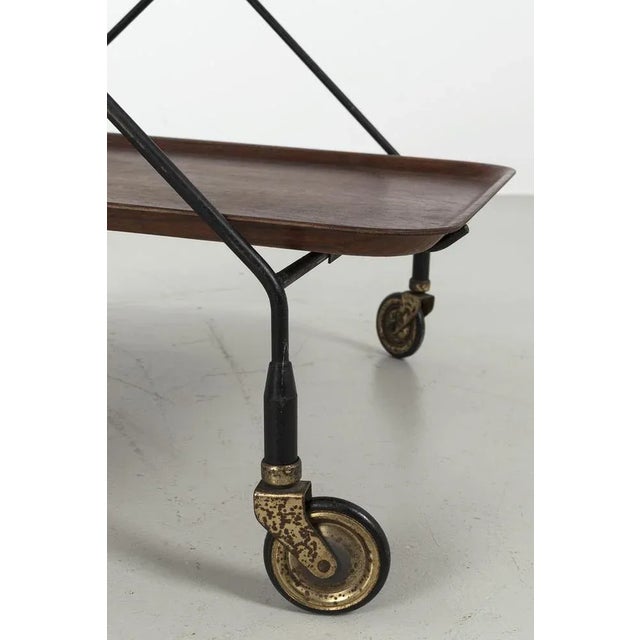Wood Vintage Service Trolley by Paul Nagel For Sale - Image 7 of 11