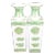 Late 20th Century Japanese Imari Green Vases- a Pair For Sale