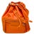 Longchamp Le Pliage Neoprene Crossbody Bucket Bag in Citrus Hermes Orange For Sale
