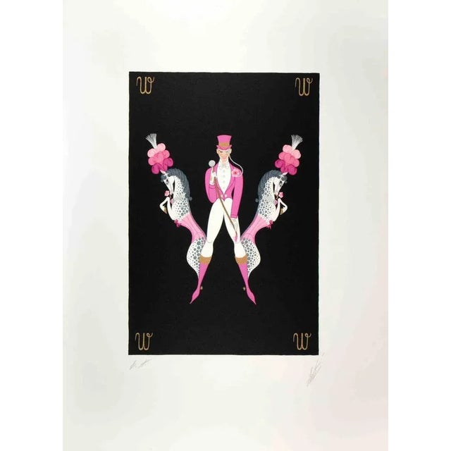 Erté, Letter W, 1970s, Lithograph For Sale - Image 4 of 4