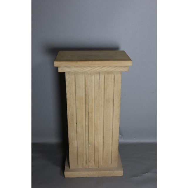 Wood Vintage Oak Pedestal For Sale - Image 7 of 7