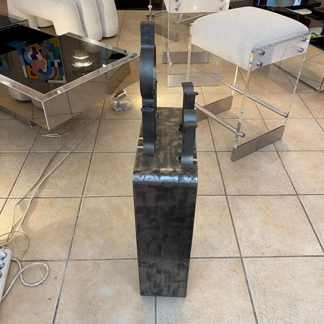 Wrought Iron Metal Fireplace Tools, 1940s, Set of 5 For Sale - Image 4 of 7