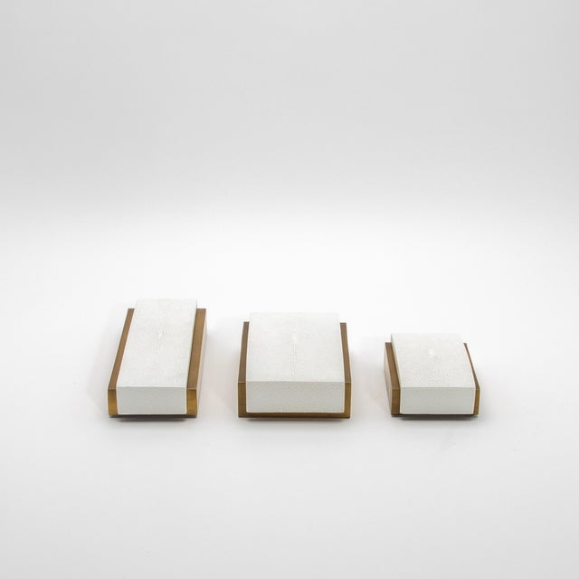 This sleek set of 3 Desk Boxes by R&Y Augousti exemplifies the perfect balance between modern elegance and timeless...