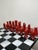 Chess Coffee Table with Wrought Iron and Ceramic Board, Ceramic Game Pieces, 1960s For Sale - Image 11 of 18