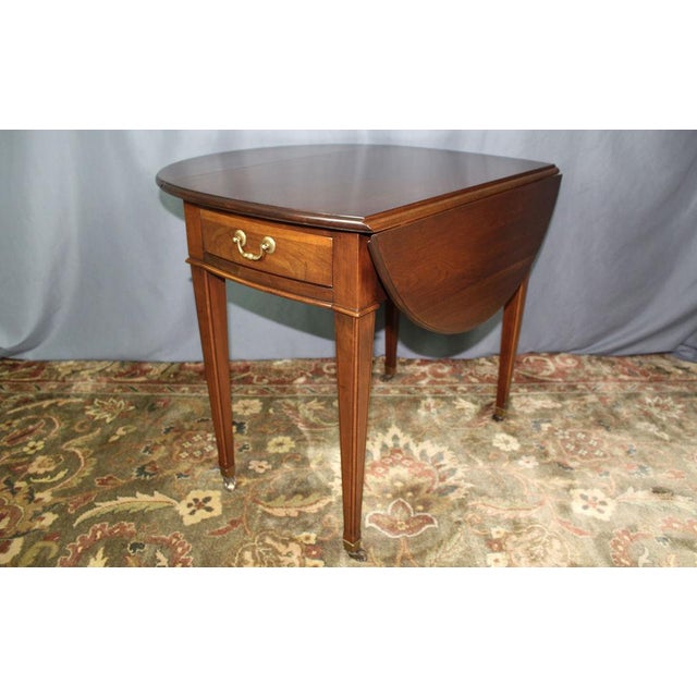Ethan Allen Pembroke Drop Leaf Cherry End Table Chairish