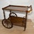 Spanish Mid-Century Wooden Bar Cart with Turned Legs and Bottle Holder For Sale - Image 12 of 12