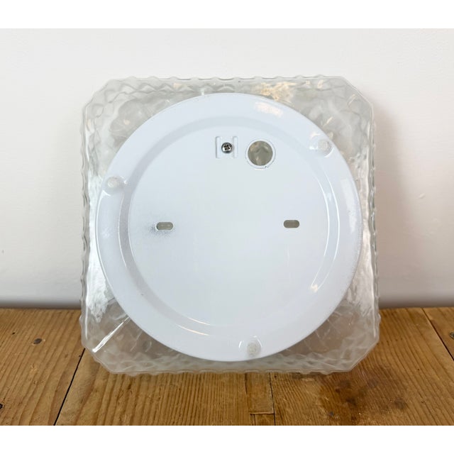 Metal Vintage Glass Wall or Ceiling Light, 1970s For Sale - Image 7 of 16
