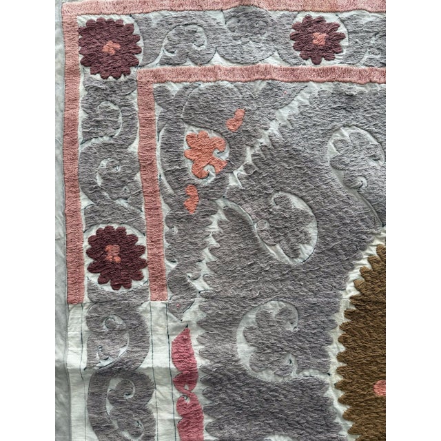 Samarkand Suzani Tablecloth — Boho Textile For Sale In New York - Image 6 of 8