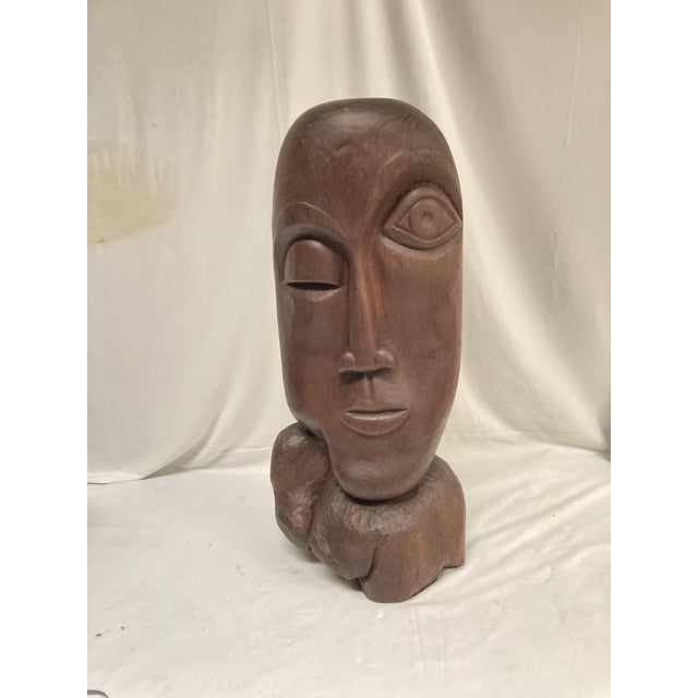 Face Sculpture, 1973, Wood For Sale - Image 9 of 10
