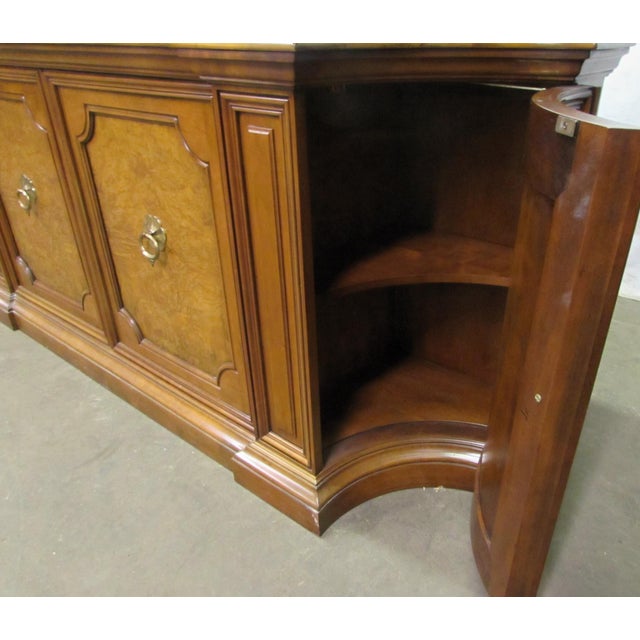 Vintage Traditional 80 In. Burled Wood Sideboard For Sale - Image 9 of 10