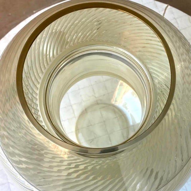 Vintage Italian Stacked Glass Lamps With Built in Vase For Sale - Image 11 of 12