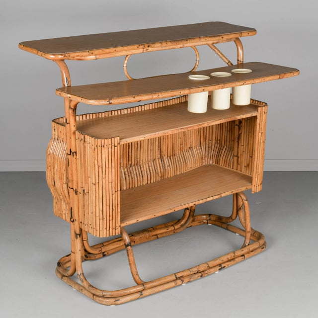 Mid-Century Modern Rattan Tiki Bar, Hand-Crafted, Italy, Circa 1960s For Sale In Orlando - Image 6 of 12