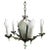 Art Deco Slat Glass Chandelier With Geometric Details For Sale