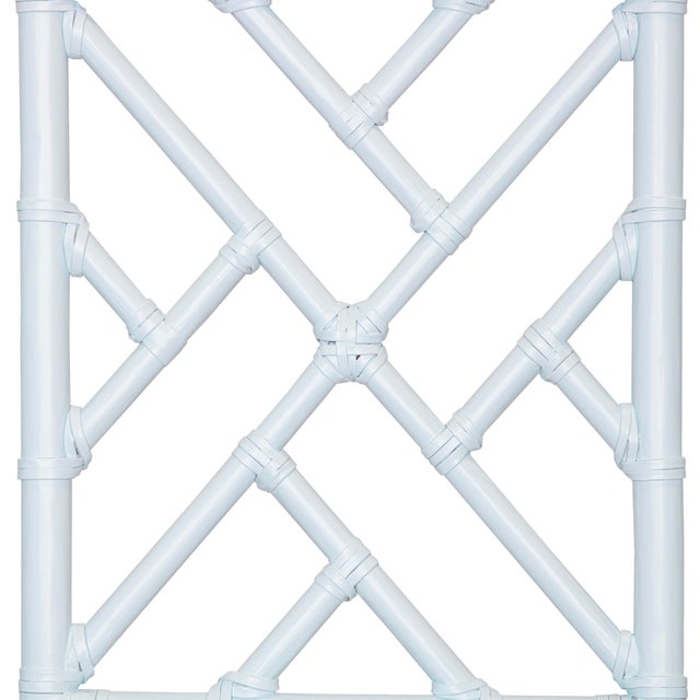 Not Yet Made - Made To Order Chippendale Headboard California King - Light Blue For Sale - Image 5 of 6