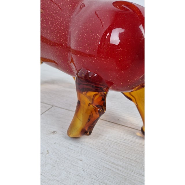 Gold Elio Schiavon, Bull Model, 1980s, Murano Glass For Sale - Image 8 of 18