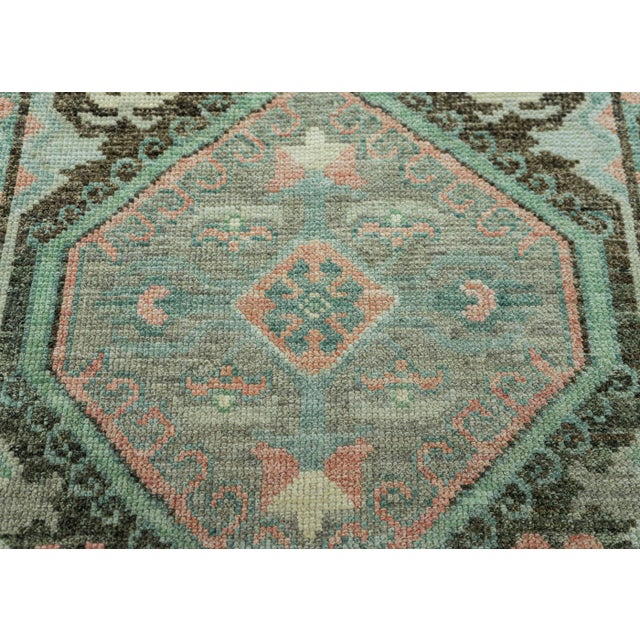 Turkish Turkish Oushak Rug 2'10" x 10'5" #20053 For Sale - Image 3 of 8