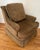 Rustic Contemporary Brown Chenille Custom Upholstered Club Chair For Sale - Image 3 of 11