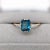 2.4ct London Blue Topaz Ring with Natural Diamonds in Solid 14K Gold Cushion 9x7mm For Sale - Image 9 of 10
