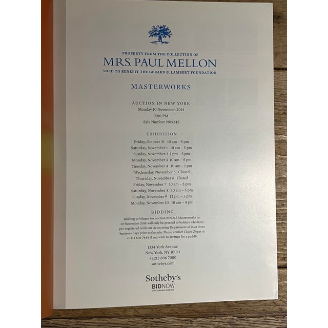 White Masterworks: Property From the Collection of Mrs. Paul (Bunny) Mellon, Sotheby’s Auction Catalog 2014 For Sale - Image 8 of 10