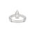 Early 21st Century 10k White Gold Igi 4.26ctw Pear Shape Lab Grown Diamond Halo Pave Engagement Ring, Size 7.25 For Sale - Image 5 of 8