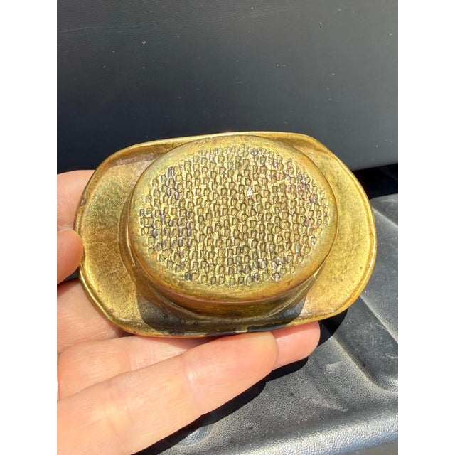 Mid 20th Century Brass Hat Match Holder and Striker For Sale - Image 5 of 9