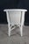 Wood Late 20th Century 2 Wicker White Painted Boho Chic Cottage Farmhouse Patio Armchairs For Sale - Image 7 of 11