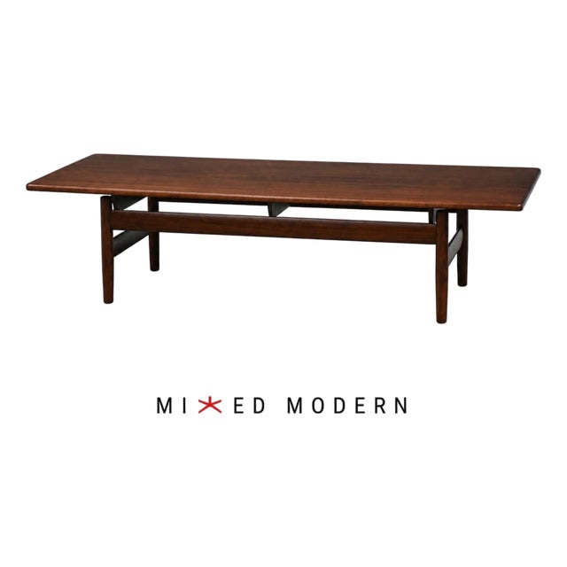1960s Refinished Modern Teak Coffee Table by Karl Sørlie For Sale