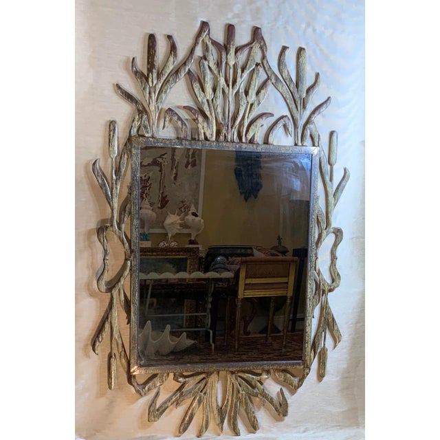 Cat Tail Iron Mirror For Sale - Image 11 of 13