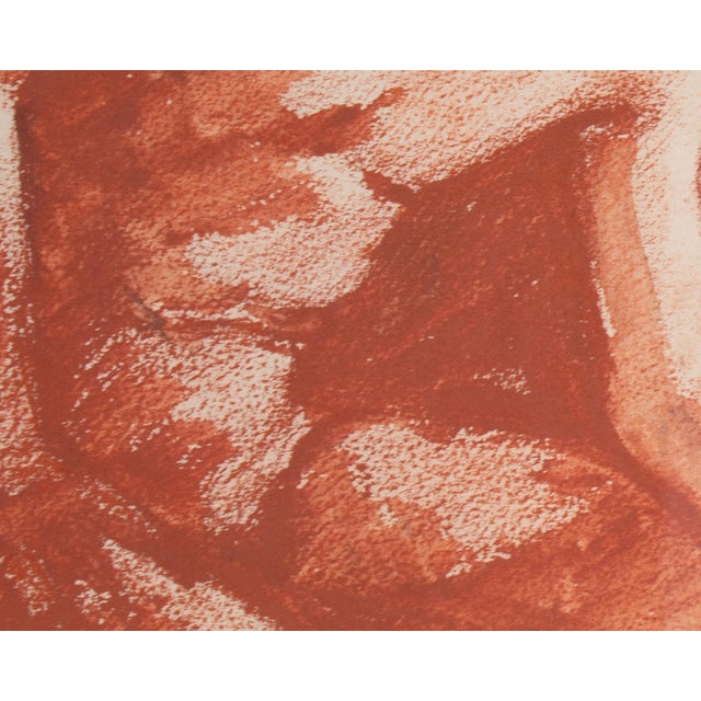 Red 1978 Signed Pastel and Watercolor Drawing of a Nude Figure by Bruno Civitico For Sale - Image 8 of 8