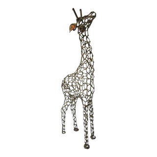 Metal Girafe Sculpture For Sale