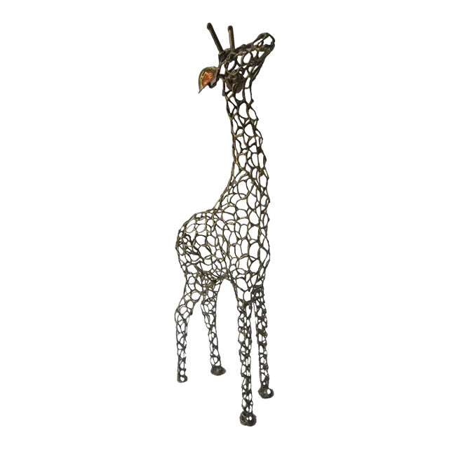 Metal Girafe Sculpture For Sale