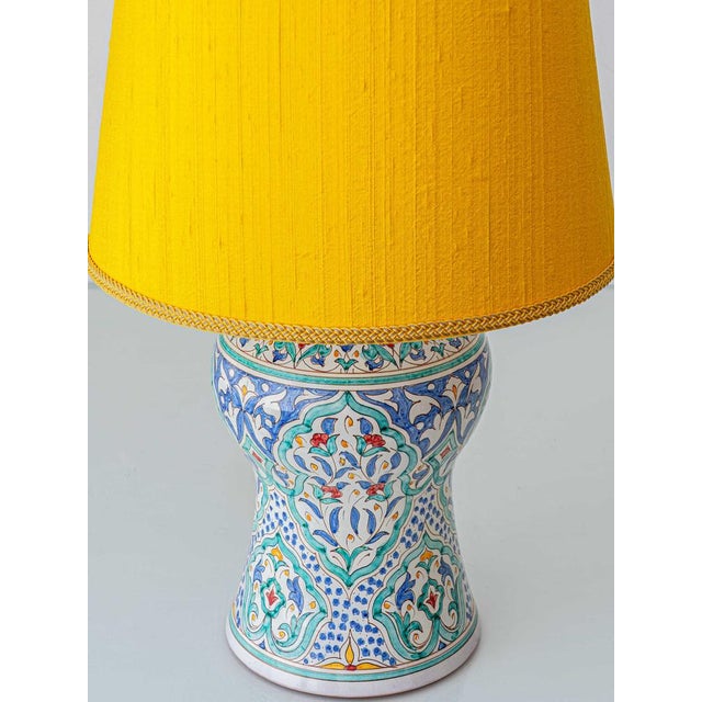 Spanish Hand-Painted Ceramic Table Lamp from Granada Pottery For Sale - Image 12 of 17