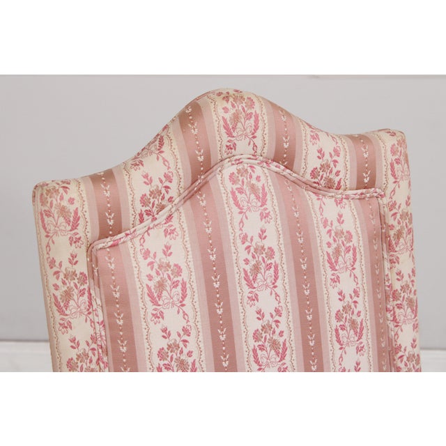 Pair of High Back Upholstered Chairs For Sale - Image 11 of 17