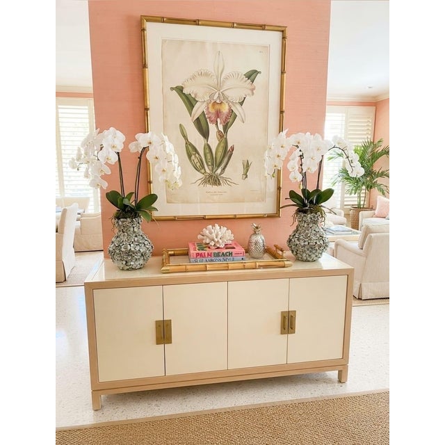 Pair of Vintage Italian Hand-Sculpted Floral Encrusted Ceramic Vases For Sale - Image 9 of 12