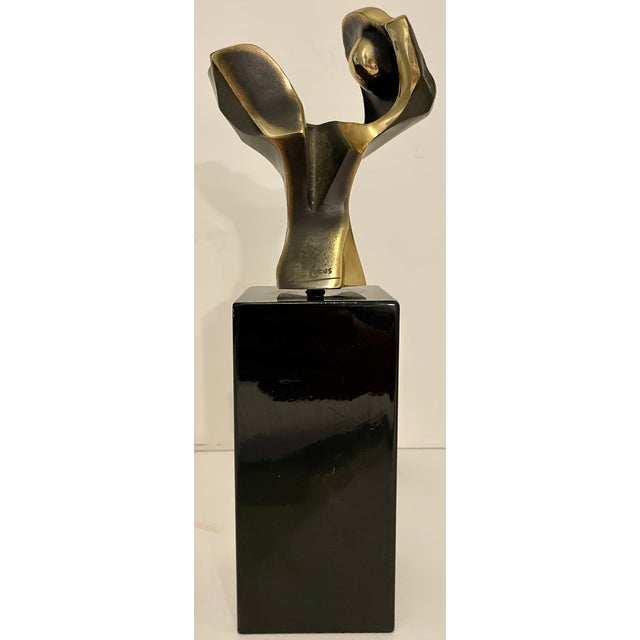 Abstract Brutalist Bronze Sculpture by Jose' Lucas For Sale In Miami - Image 6 of 12