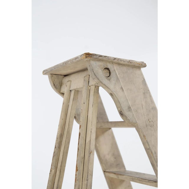Rustic Antique Italian Beige Wood Ladder, 1920s For Sale - Image 3 of 13