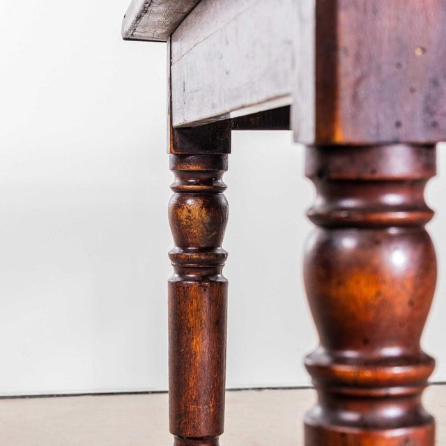 Vintage Dining Table in Dark Oak, 1940s For Sale - Image 4 of 9