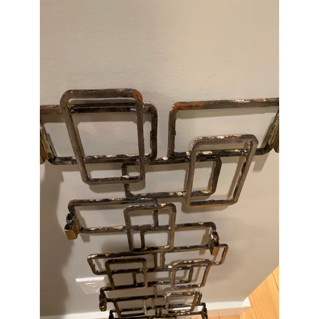 Abstract David Larson Metal Wall Sculpture For Sale - Image 4 of 11
